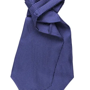 Ascot uomo VALDA 100% SETA TWILL Blu