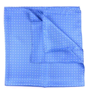 Foulard VADENA in pura seta stampata Celeste